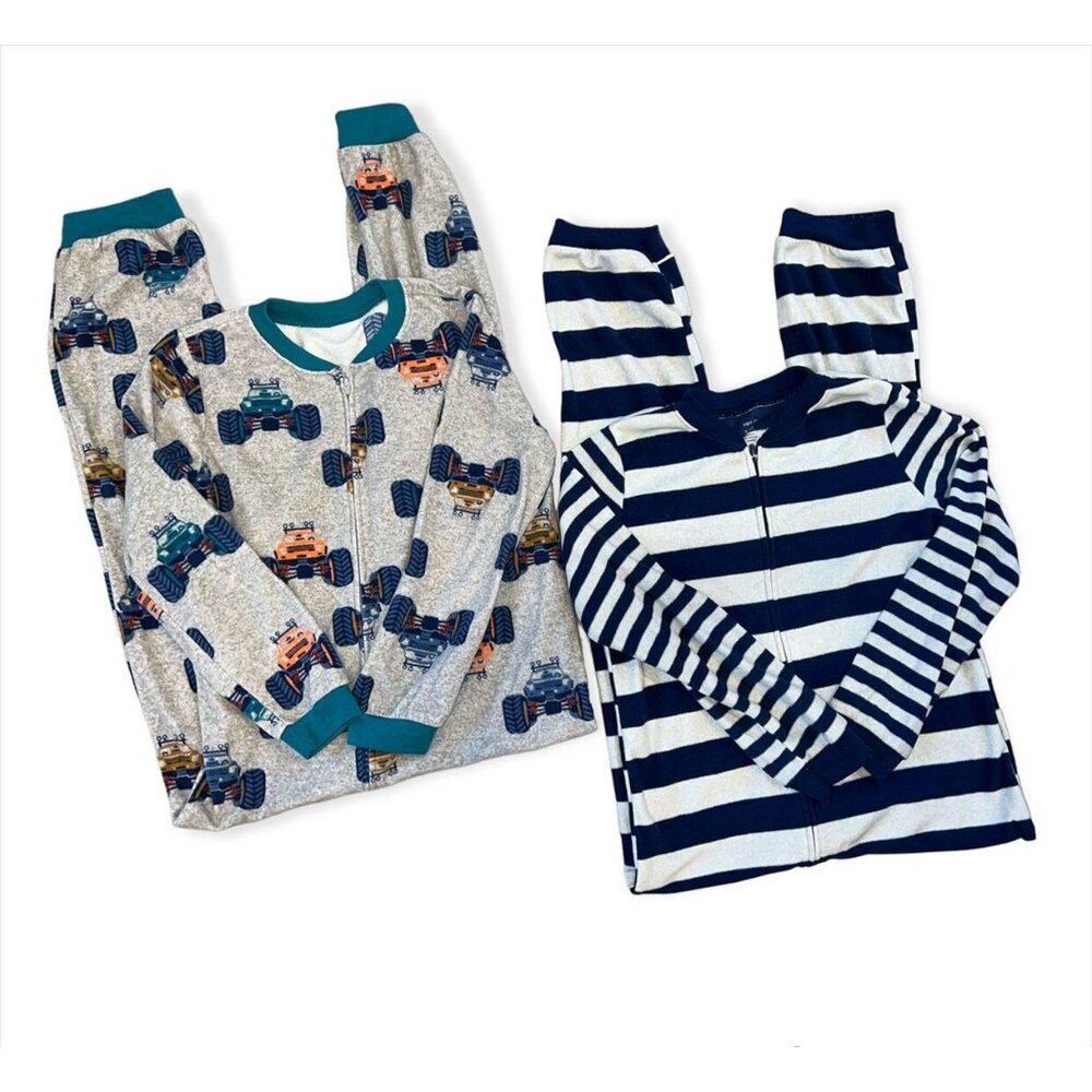 Size 12 Boys Fleece Sleepers / Onesies